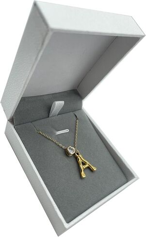 Gold Initial Necklaces for Women,18k Gold Plated Heart Necklace for Girl,Handmade Personalized Necklaces as Gift on Mother's Day, Anniversaries, Birthdays, etc. (A) in Saudi Arabia