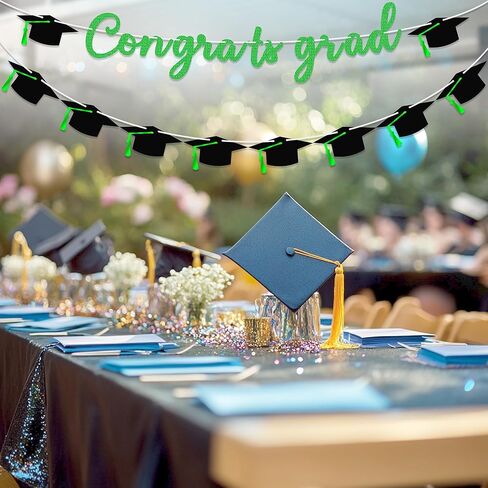 لافتة ديكور التخرج ، ديكورات التخرج 2025 ، لافتة غريتر بلاك بريق ، فئة 2025 جارلاند لكلية المدارس الثانوية. in Kuwait