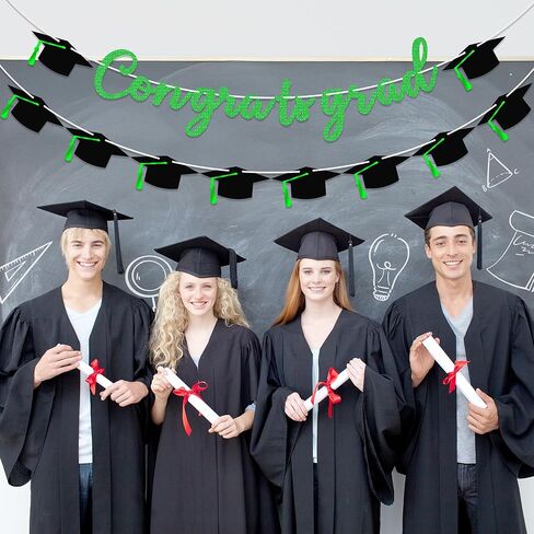 لافتة ديكور التخرج ، ديكورات التخرج 2025 ، لافتة غريتر بلاك بريق ، فئة 2025 جارلاند لكلية المدارس الثانوية. in Kuwait