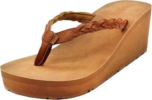 Flojos Women's Nella Wedge Sandal Tan 7 in Saudi Arabia