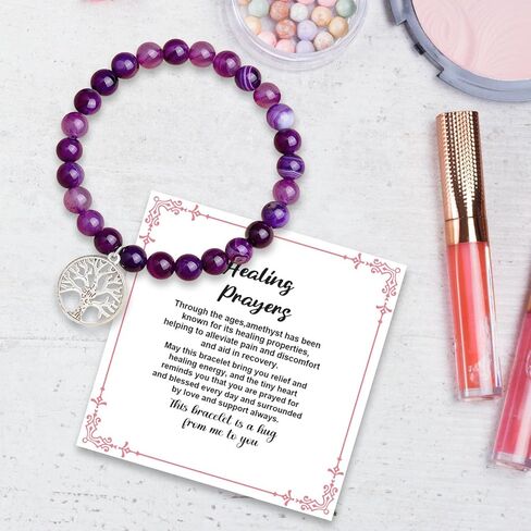 Tillfuru Bracelet Gifts for Niece, Natural Stone Sweet Heart Bracelet for Daughter/Niece/Bonus Daughter/Granddaughter/Daughter in Law - Birthday Valentines Day Graduation Gifts, no gemstone in Kuwait