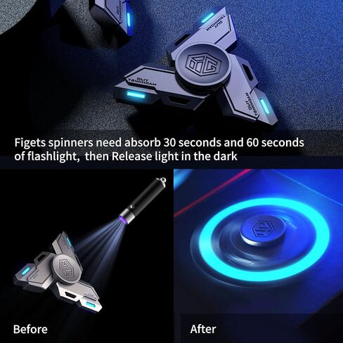 Premium Metal Fidget Spinner for Adults,Fidget Toys,Glowing Effect in Saudi Arabia