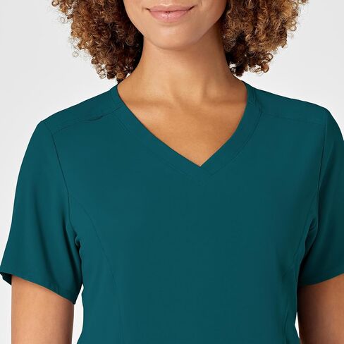 WonderWink Renew Women's V-Neck Scrub Top, Caribbean, XL in Saudi Arabia