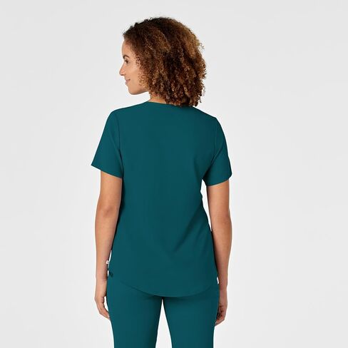 WonderWink Renew Women's V-Neck Scrub Top, Caribbean, XL in Saudi Arabia