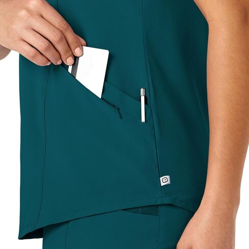 WonderWink Renew Women's V-Neck Scrub Top, Caribbean, XL in Saudi Arabia