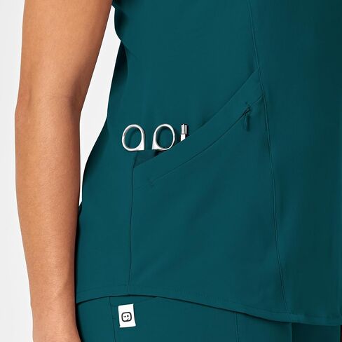 WonderWink Renew Women's V-Neck Scrub Top, Caribbean, XL in Saudi Arabia