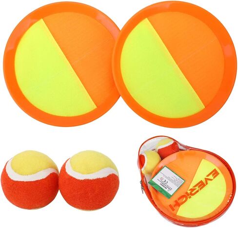 EVERICH Upgraded Toss and Catch Ball Game Set - Indoor and Outdoor Games for Kids 3-12, Beach Sand Pool Water Toy Includes 4 Paddles 4 Sticky Balls, Great Birthday Easter Gifts for Boys Girls in Kuwait