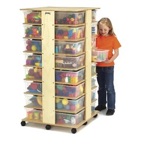 Jonti-Craft 03540JC 32 Tub Tower with Clear Bins