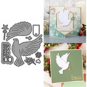 Patchwork Peace Dove Metal Cutting Dies for Card Making, Paper Embossing Die Cuts Kit Templates Supplies, Photo Frame Album DIY Scrapbooking Stencils Sets