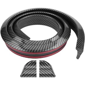 Keenso Soft Rubber Heck Wing Lip Spoiler Sticker, Flexible and Isolated, Protects Against Scratches and Storms, Adapts for Car Fold Fins and Body Kits (3.5cm)