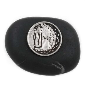 Custom Initials Golf Ball Marker, Dad Gift, Golf Bag and Ball Design, Engraved Quarter, By NameCoins
