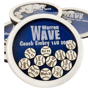 Thank You Coach Appreciation Gift from Team Personalized Magnet or Custom Coasters with Players Names Coaches Gifts for Baseball, Football, Basketball, Hockey, Soccer, Lacrosse, Volleyball Team Logo