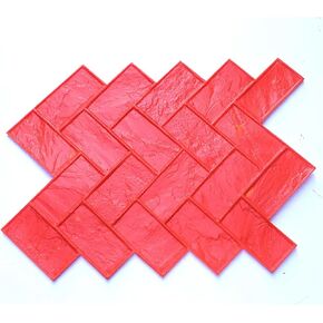TIST Concrete Floor Stamping Mold, Herringbone Brick Shaped Cement Textured Stone Slab Pad