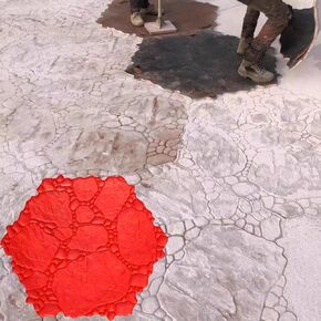 TIST Concrete Stamps Large Concrete Stamp Moulds, Cobblestone Cement Stamp Pads with Natural Patterns, Seamless Decorative Concrete Forms for Garden Walkways and Pathways