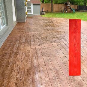 TIST Concrete Stamp Patio Wood Floor Texture Stamp Mould, Realistic Concrete Wood Grain Pattern Stamp Pad, Large Concrete Stamp Pad for Patio Garden Parks