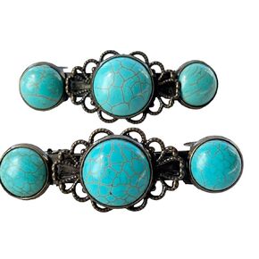 Boho Turquoise Barrettes, Western Hair Pin, Cowgirl Hair Pin, Decorative Bobby Pin, Womens Hair Accessories, Southwestern Hair Pin, Cute Clip