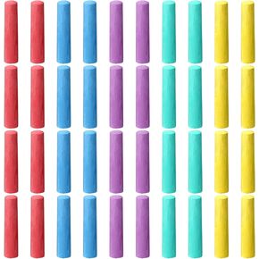 40 Pcs Sidewalk Chalks for Kids Non Toxic Jumbo Chalk for Party Gift Outdoor Art Classroom Play Painting (Red)