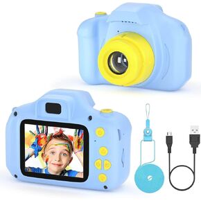 Kids Camera 20MP & 1080P HD Kids Digital Camera for Kids with 32GB Card - Blue