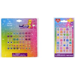 Care Bears Jewelry Set for Girls - Bundle with Nail and Earring Stickers, Sticker Sheet, More | Care Bears Pretend Play Set for Kids, Boys