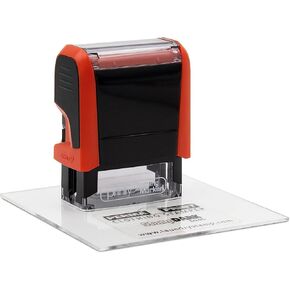 Maxmark Clothing Stamp مع أداة StampDark ووسادة استبدال إضافية - اختر من بين العديد من الخطوط والرموز.