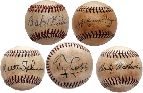 المجموعة الأولى من قاعة المشاهير 5-baseball-مجموعة تذكارية متماثلة مرخصة in Saudi Arabia