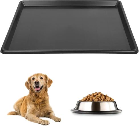 2pcs Waterproof Replacement Trays for Dog Crate，31.9 x 22.8 inch Multi-Purpose Plastic Boot Mat, Shoe Tray, Floor Protection, Dog and Cat Food Bowls in Kuwait