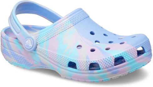 Crocs Classic Marbled Tie Dye Clog, Limeade/Multi, 12 US Unisex Little Kid in Saudi Arabia