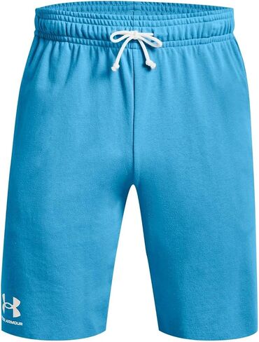 Under Armour Men's Standard Rival Terry Shorts, (025) Castlerock Light Heather / / Onyx White in Saudi Arabia