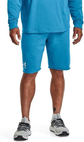 Under Armour Men's Standard Rival Terry Shorts, (025) Castlerock Light Heather / / Onyx White in Saudi Arabia
