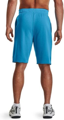 Under Armour Men's Standard Rival Terry Shorts, (025) Castlerock Light Heather / / Onyx White in Saudi Arabia