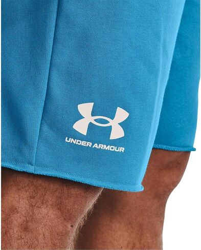 Under Armour Men's Standard Rival Terry Shorts, (025) Castlerock Light Heather / / Onyx White in Saudi Arabia
