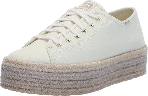 Keds Triple Up Canvas, Sneaker Womens, White/Purple, 6 Medium in Saudi Arabia