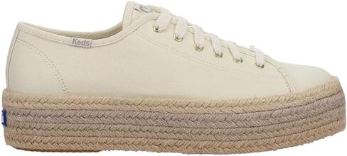 Keds Triple Up Canvas, Sneaker Womens, White/Purple, 6 Medium in Saudi Arabia