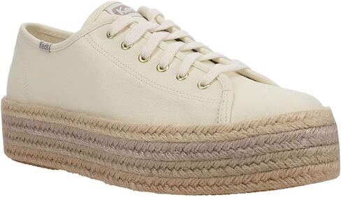 Keds Triple Up Canvas, Sneaker Womens, White/Purple, 6 Medium in Saudi Arabia