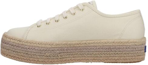 Keds Triple Up Canvas, Sneaker Womens, White/Purple, 6 Medium in Saudi Arabia