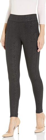 Democracy Women's Plus Size Pull On Ponte Legging, Black, 1X in Saudi Arabia