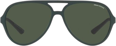 A|X ARMANI EXCHANGE Men's AX4133S Round Sunglasses, Matte Black/Dark Grey, 60 mm in Saudi Arabia