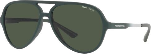 A|X ARMANI EXCHANGE Men's AX4133S Round Sunglasses, Matte Black/Dark Grey, 60 mm in Saudi Arabia