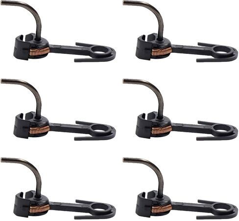 طقم إكسسوارات القطارات - 12pcs 1:87 اقتران الخطاف المعدل العالمي لقطار طراز HO Scale - الأسود in Kuwait