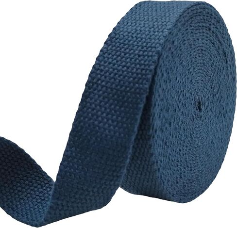 1 inch Cotton Webbing Braid Handles Bag Strap 15ft High Density Webbing Plain Weave Straps for Cloth Tote Bag, Pet Collars, DIY Projects, Crafts, Outdoor Accessories (Navy 519) in Saudi Arabia