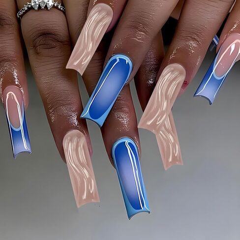 24Pcs Halloween Press on Nails Medium Square Fake Nails with Bat Forest Designs Orange Flame False Nails Acrylic Stick on Nails Full Cover Glue on Nails for Women Holiday Manicure Art in Kuwait