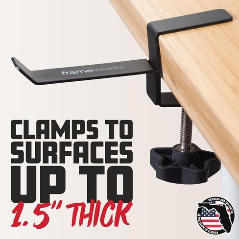 Gator Frameworks Cases Frameworks Headphone Hanger for Desks (GFW-HP-HANGERDESK), Black Small in Saudi Arabia