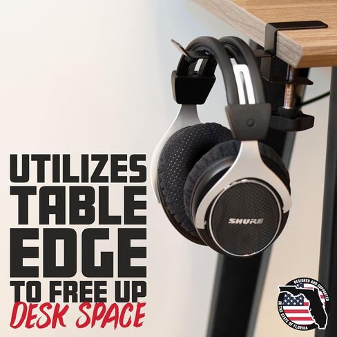 Gator Frameworks Cases Frameworks Headphone Hanger for Desks (GFW-HP-HANGERDESK), Black Small in Saudi Arabia