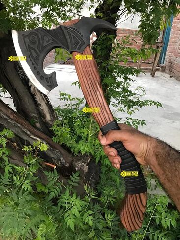 [Oldz Craftz] 22 "اثنان من الفأس الكبير Berserker ، الفأس الكبير الحقيقي ، الفأس الاسكندنافي الفأس الفوسك الفأس مزدوج ، فأس فايكنغ وظيفي ، تاريخ الفايكنج والأساطير الإسكندلية (الفأس المزور بالكامل) in Kuwait