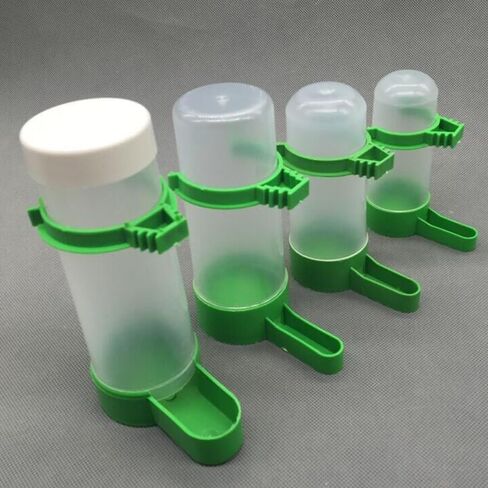 Cabilock Bird Water Dispenser 5Pcs Bird Water Feeders Plastic Automatic Bird Drinker Feeder Bowls Waterer Clip for Cage Pet Parrot Budgie Lovebirds Cockatiel- S in Saudi Arabia