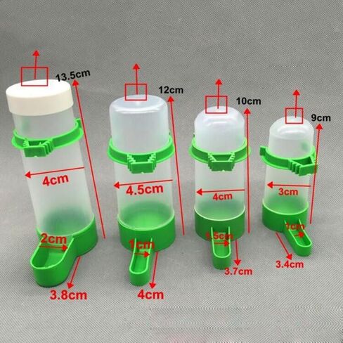 Cabilock Bird Water Dispenser 5Pcs Bird Water Feeders Plastic Automatic Bird Drinker Feeder Bowls Waterer Clip for Cage Pet Parrot Budgie Lovebirds Cockatiel- S in Saudi Arabia