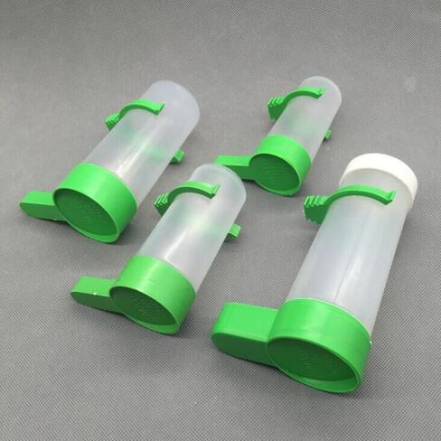 Cabilock Bird Water Dispenser 5Pcs Bird Water Feeders Plastic Automatic Bird Drinker Feeder Bowls Waterer Clip for Cage Pet Parrot Budgie Lovebirds Cockatiel- S in Saudi Arabia