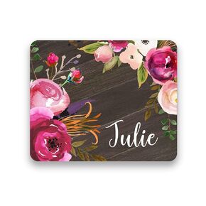 Rustic office| Floral mouse pad| Country Office decor| Floral Office| Farmhouse office| Personalized Mouse Pad| Personalized office gift