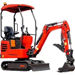 1.4 Ton Mini Excavator, with 13.5 HP B&S Gasoline Engine, Swing Function, Hydraulic thumb clamp, Semi-automatic Quick change, Hydraulic cooler, In-stock in the US