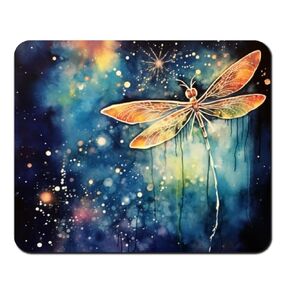 Dragonfly Gaming Smooth Mousepad, Dragonfly Art, Landscape Mouse Pad, Mouse Mat Rectangle Mouse Pad Non Slip Rubber Base, 8.6" x 7" x .12" Inch (22cm x 18cm x .3cm) (Dragonfly I)